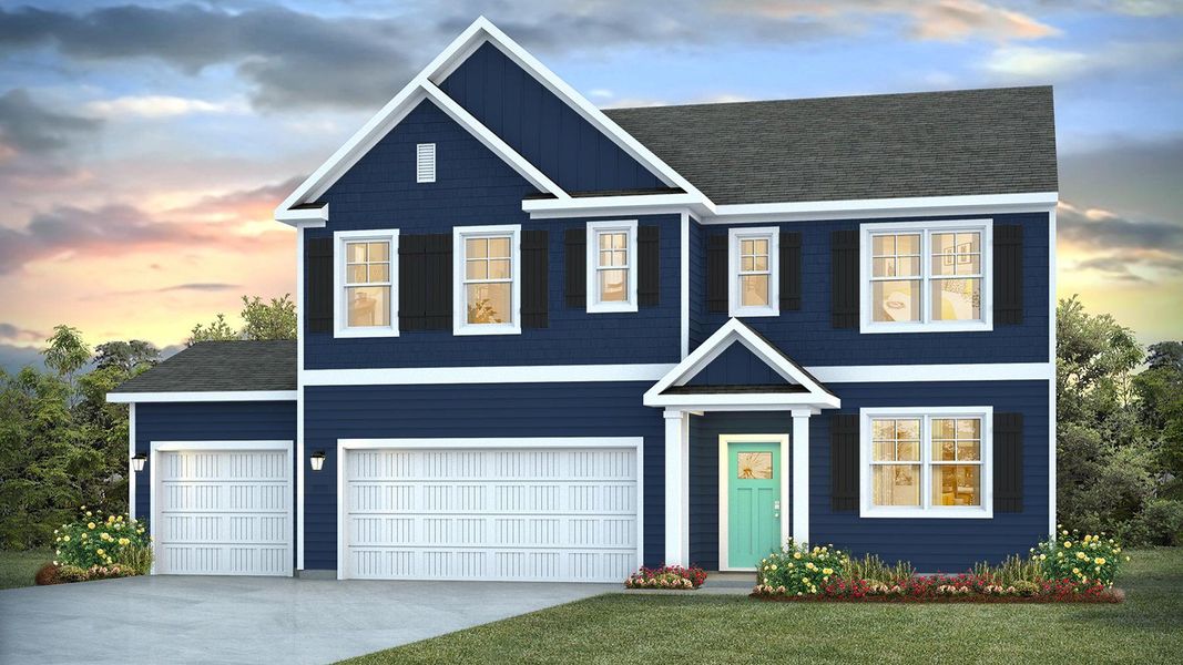 Representative exterior photo of a completed home built from the Hayden by D.R. Horton in Sidbury Station, Castle Hayne, NC (Image 21).