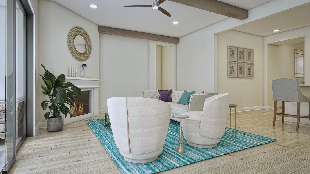 Representative furnished interior of a home built from the Sedona by Beazer Homes in Highland Estates, San Antonio (Image 4).