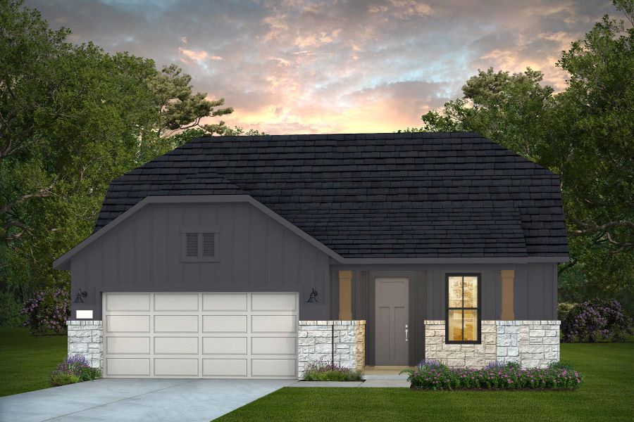 Representative exterior photo of a completed home built from the Mainstay by Del Webb in Del Webb Bridgeland, Cypress, TX (Image 6).