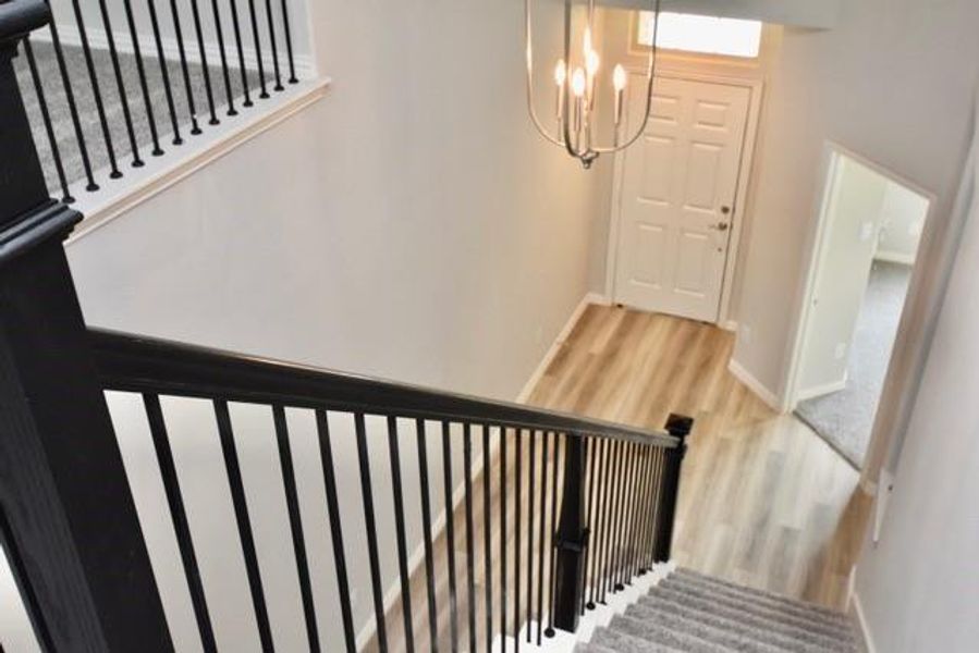 View of entry from top of stairs