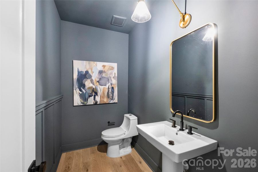 1/2 bath main level, Representative when complete 1/2 bath main level, Representative when complete