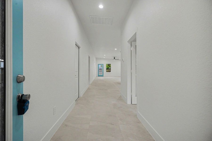 Beautiful open foyer with high ceilings.