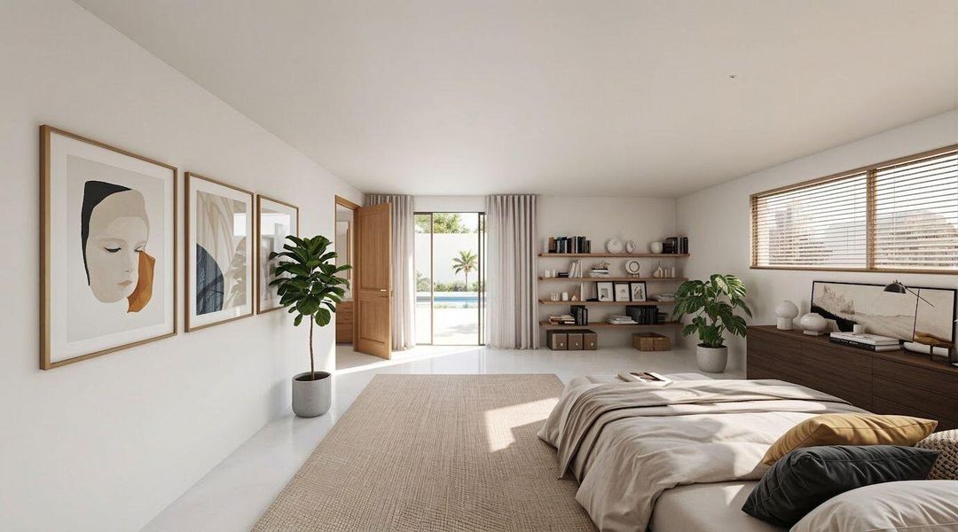 Renderings may include digital enhancements and/or virtual staging for illustrative purposes