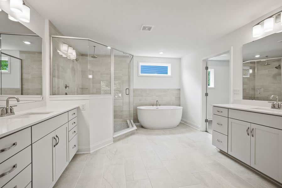 Owner's Bath with Walk-In Shower and Optional Freestanding Tub