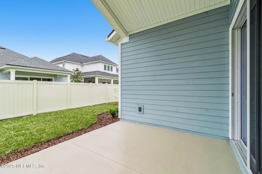 Exterior details and patio area of a home in Seabrook Village 40' Front Entry, Ponte Vedra (Image 3).