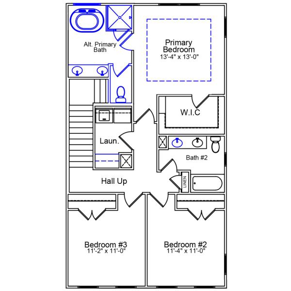 2D floor plan layout of this home in Sweetbrier, Durham, NC (Image 4). 2D floor plan layout of this home in Sweetbrier, Durham, NC (Image 4).