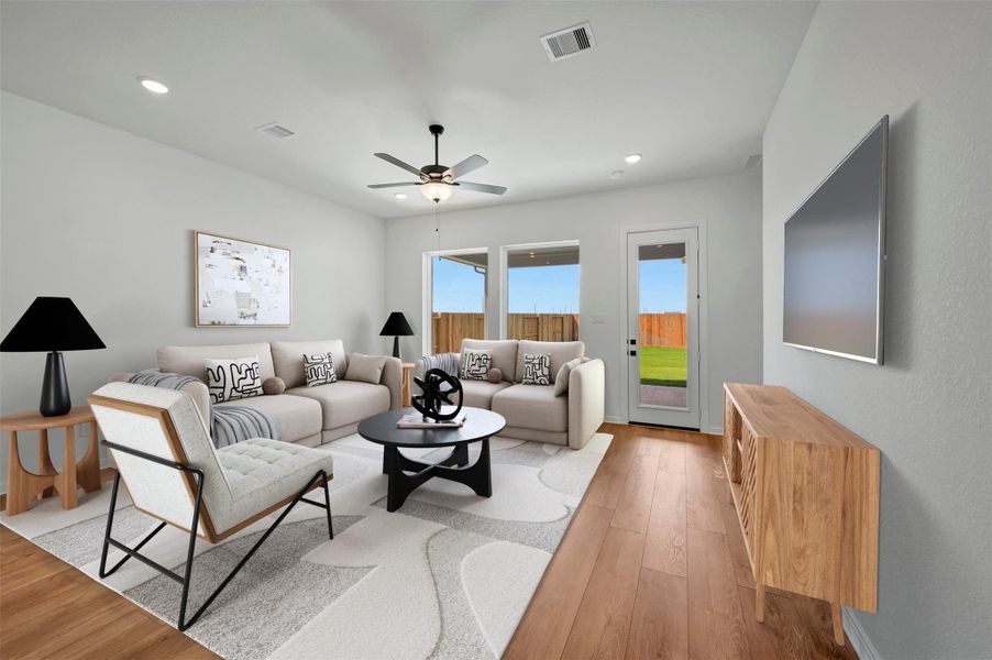 Furnished interior view inside a new home in Jordan Ranch - Terrace Collection, Fulshear (Image 12).