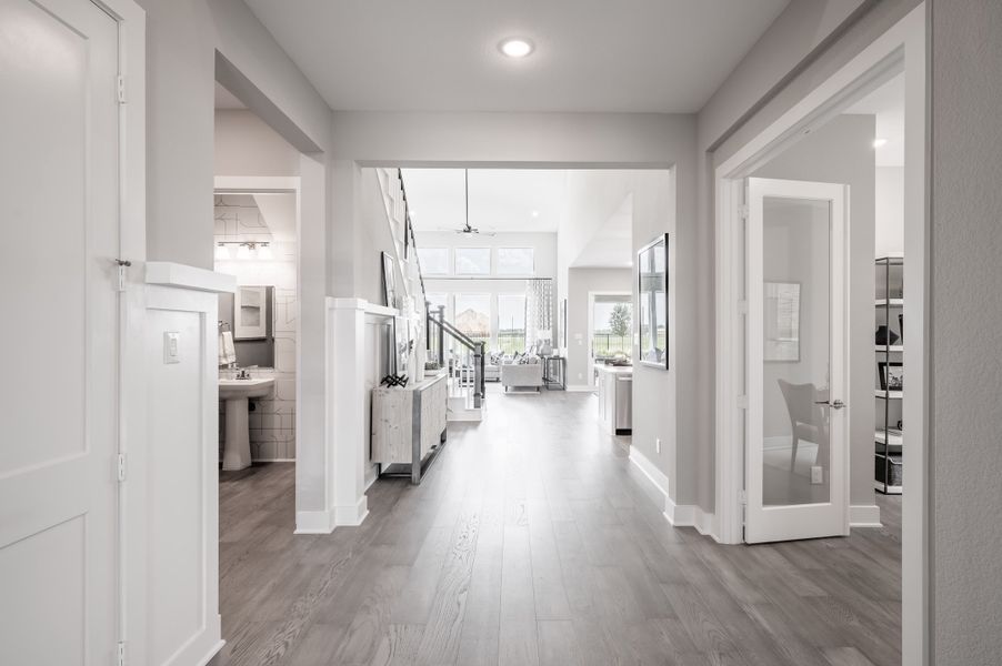 Representative furnished interior of a home built from the Barnhart by Tri Pointe Homes in Dunham Pointe, Cypress (Image 5).