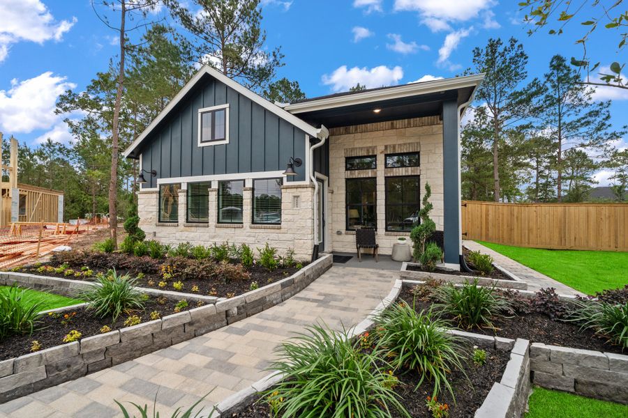 Front exterior of a new home in Jubilee, Hockley, TX, highlighting curb appeal (Image 27). Front exterior of a new home in Jubilee, Hockley, TX, highlighting curb appeal (Image 27).