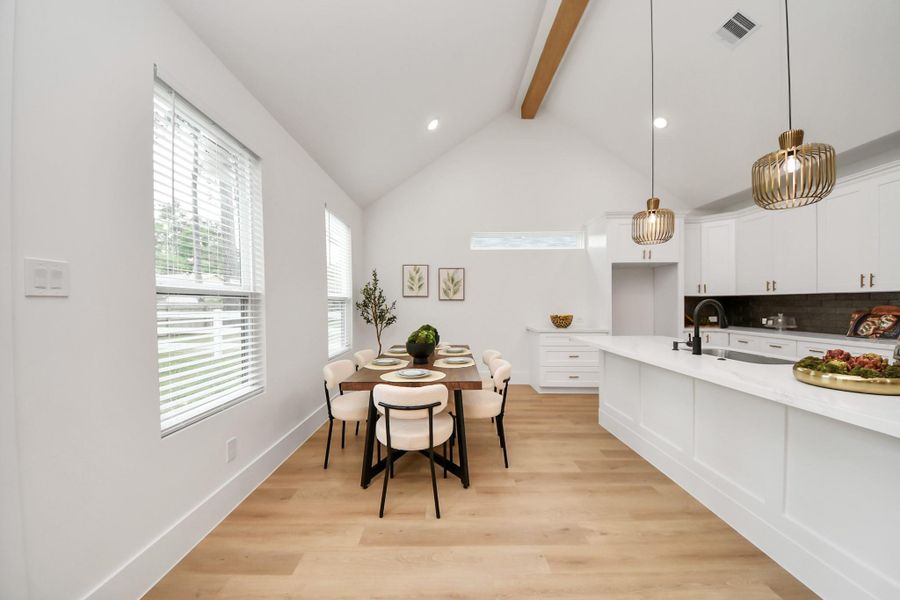 Furnished interior view inside a new home in , Spring (Image 37).