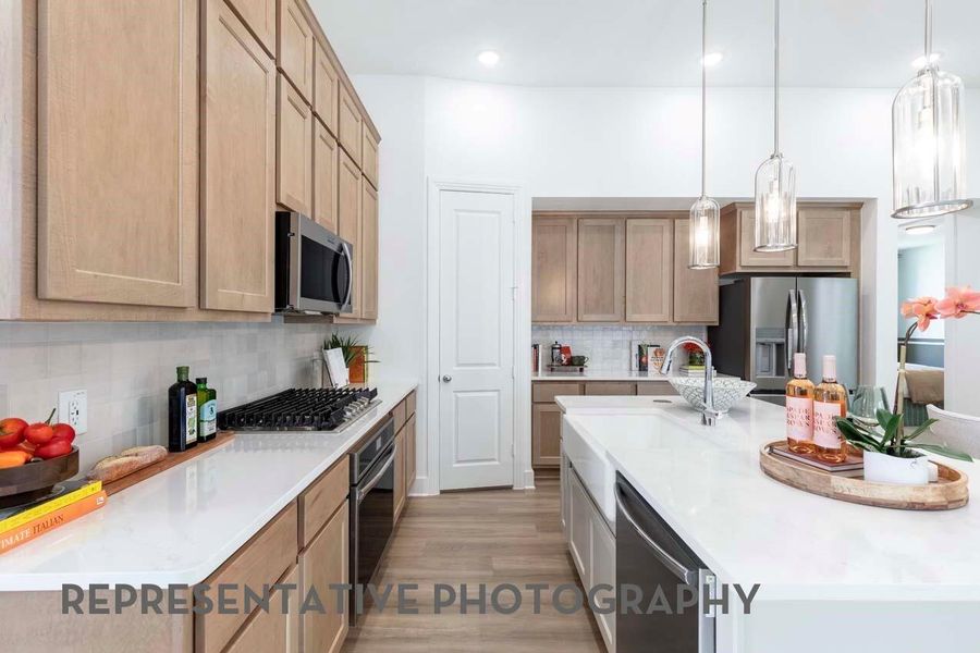 Furnished interior view inside a new home in Meridiana, Manvel (Image 8).