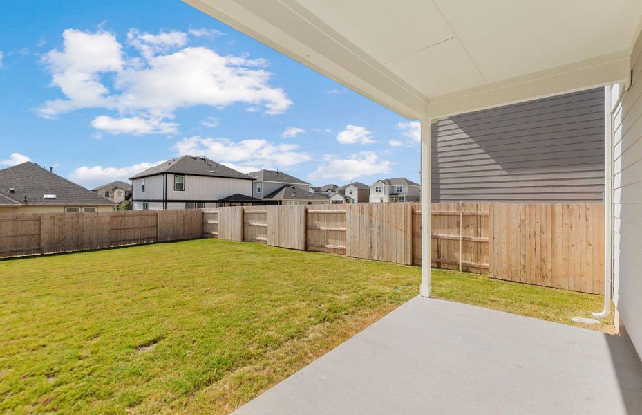 Exterior details and patio area of a home in Patterson Ranch, Georgetown (Image 3).