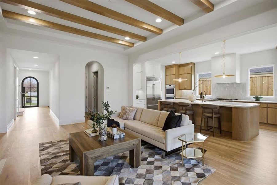 Furnished interior view inside a new home in , Dallas (Image 15).