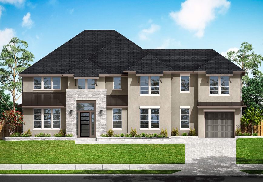 Representative exterior photo of a completed home built from the Veneto by Tri Pointe Homes in Sienna 80′, Missouri City, TX (Image 21).