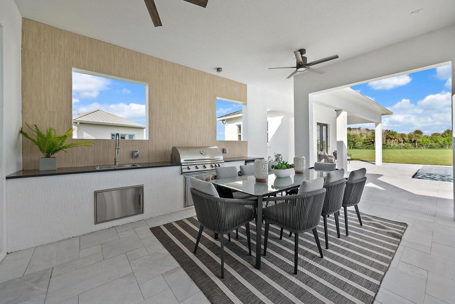 Furnished interior view inside a new home in , Jupiter (Image 35).