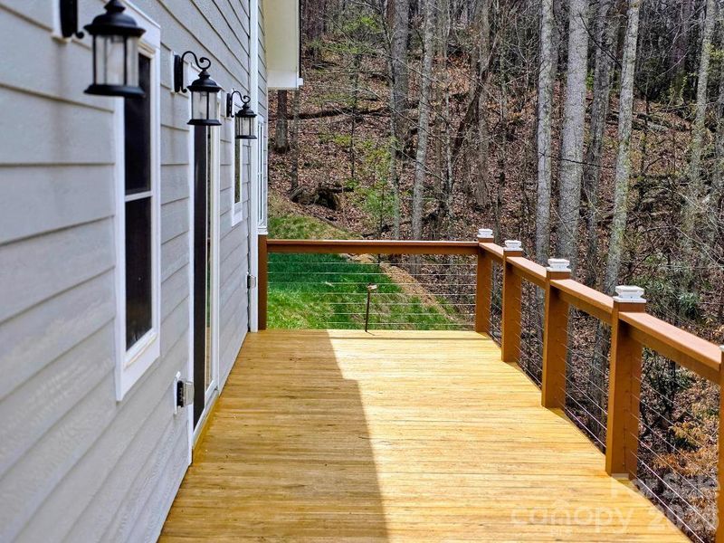 Deck on western side of the house overlooking Reservoir Road