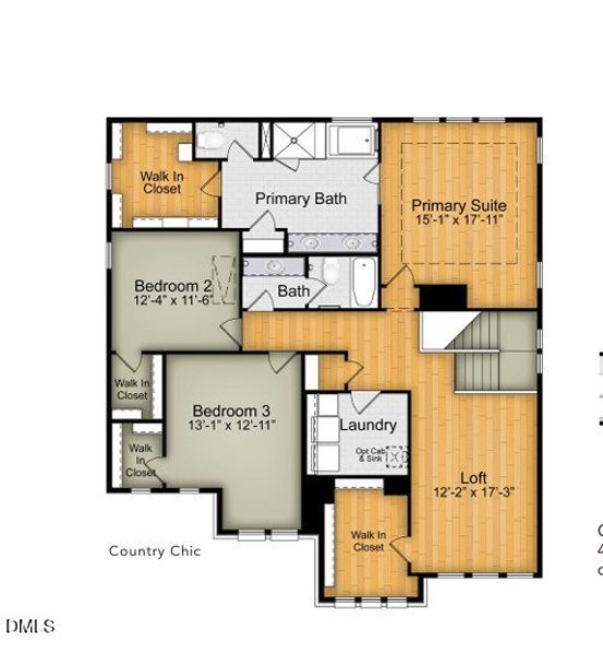 2D floor plan layout of this home in Stonewall, Hillsborough, NC (Image 4).