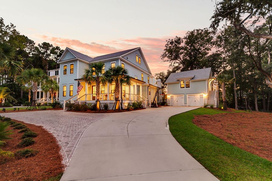 Front exterior of a new home in , Mount Pleasant, SC, highlighting curb appeal (Image 2). Front exterior of a new home in , Mount Pleasant, SC, highlighting curb appeal (Image 2).