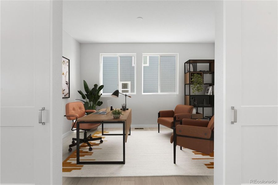 Furnished interior view inside a new home in Portrait at The Canyons, Castle Pines (Image 6).