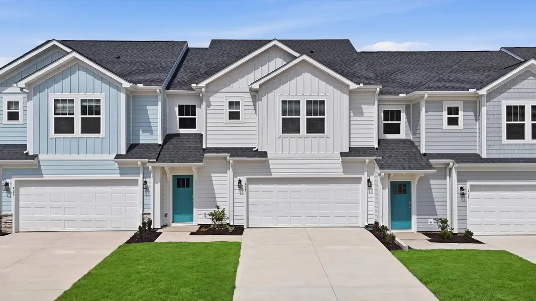 Elegant exterior with eye-catching curb appeal in a first-class DRB Homes community in Anderson, SC Elegant exterior with eye-catching curb appeal in a first-class DRB Homes community in Anderson, SC