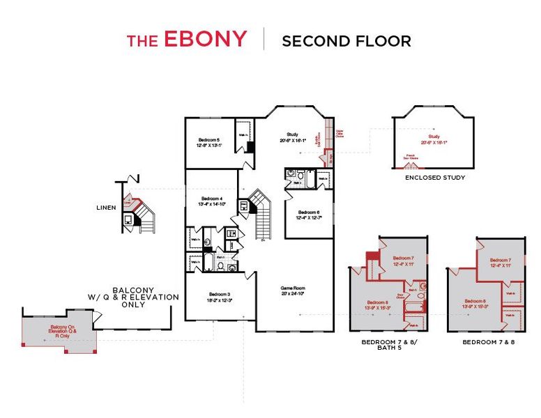 Ebony Floor Plan Second Floor