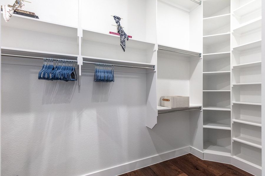 Representative Primary Closet - some options shown Representative Primary Closet - some options shown