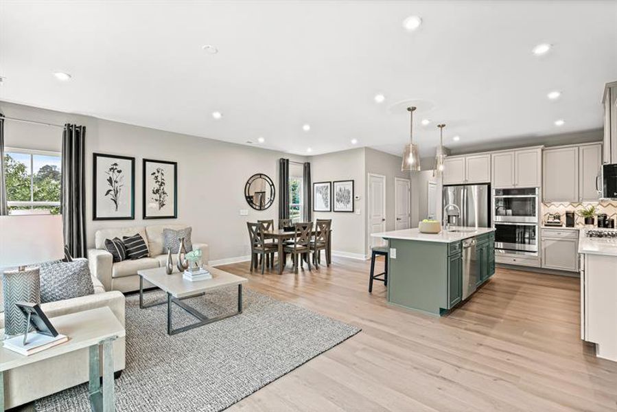 Furnished interior view inside a new home in Griffin Farm Townes, Pittsboro (Image 8).