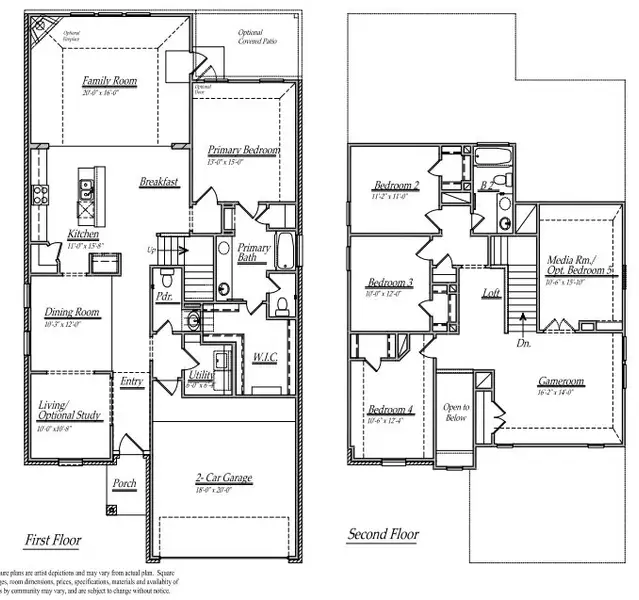 2D floor plan layout of this home in Briarwood Crossing, Rosenberg, TX (Image 5). 2D floor plan layout of this home in Briarwood Crossing, Rosenberg, TX (Image 5).