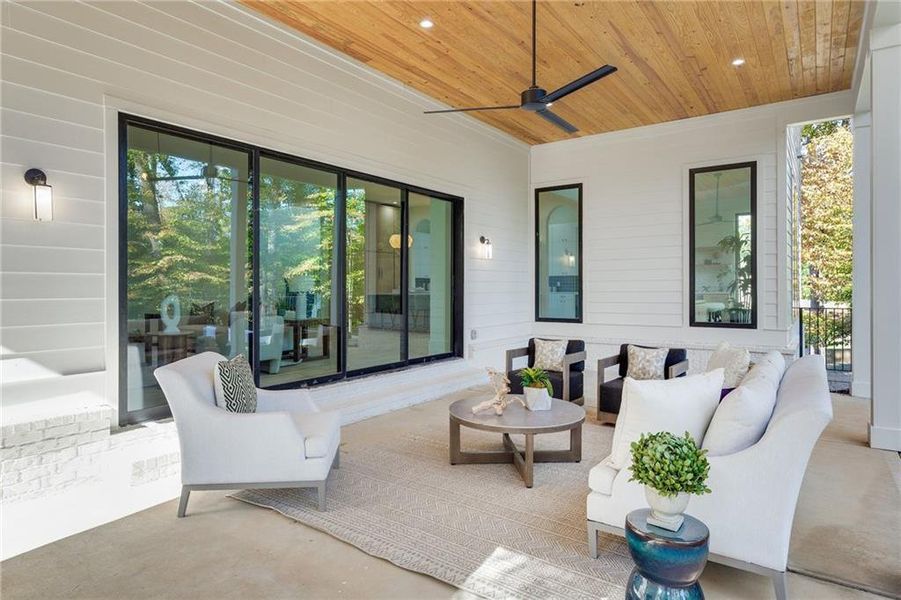 Exterior details and patio area of a home in , Atlanta (Image 24).