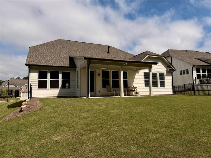 Exterior details and patio area of a home in , Hoschton (Image 3).