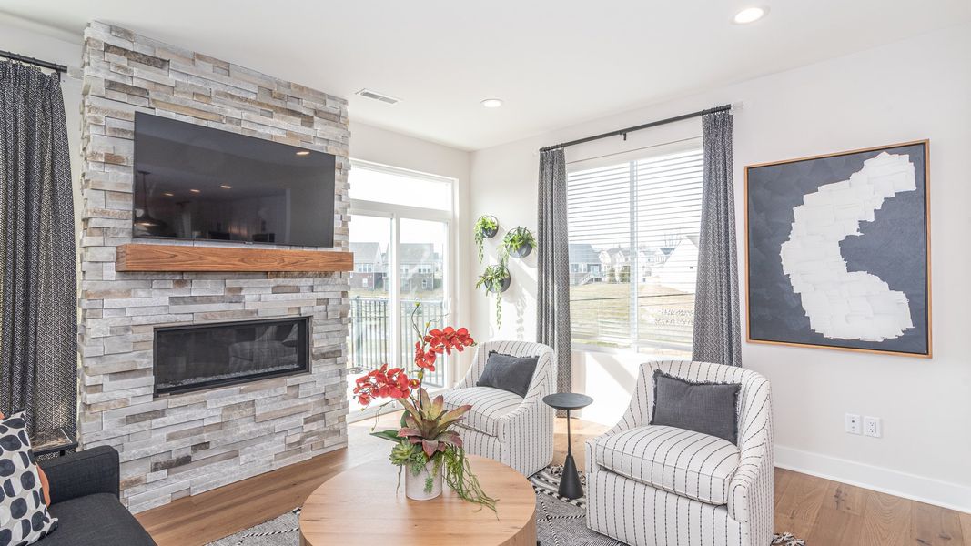 Representative furnished interior of a home built from the The Keswick Townhome (Interior Walk-Out) by Norfolk Homes in Bristol Ridge Townhomes, Ann Arbor (Image 19).