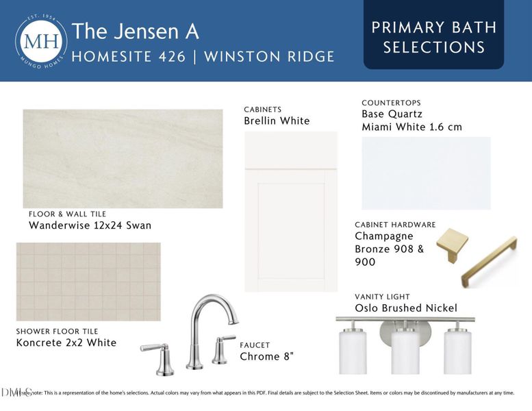 426 WSR FM 6 Primary Bath Selections