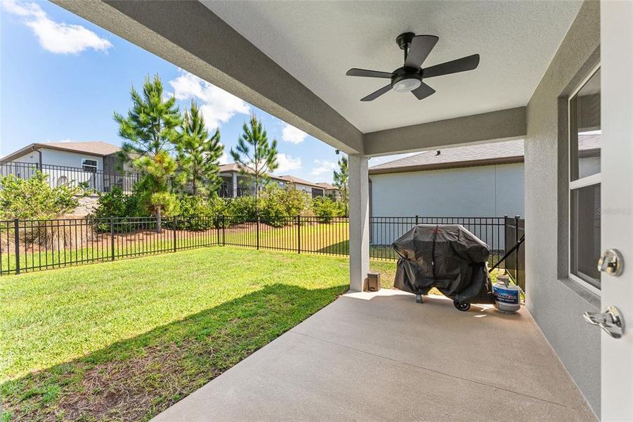 Exterior details and patio area of a home in Del Webb Stone Creek, Ocala (Image 25).