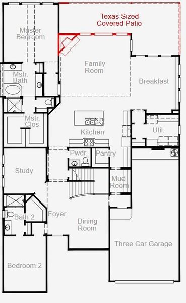 2D floor plan layout of this home in Painted Tree, McKinney, TX (Image 3). 2D floor plan layout of this home in Painted Tree, McKinney, TX (Image 3).