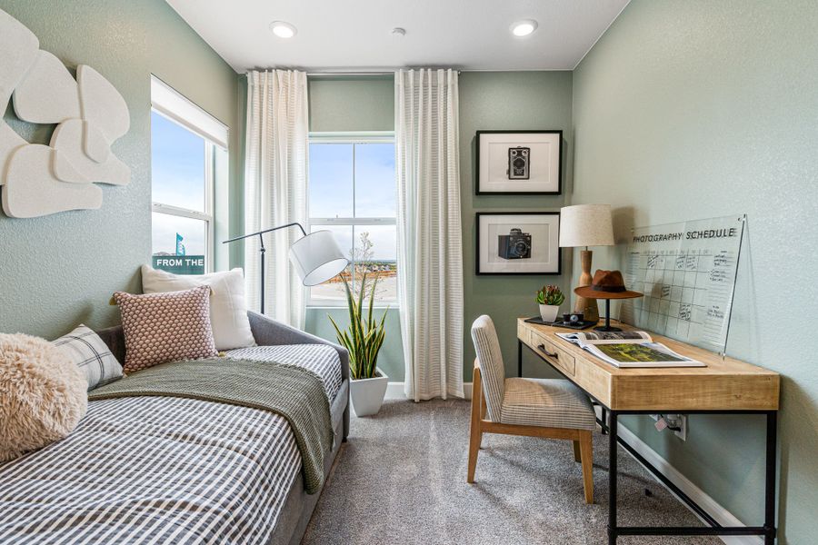 Representative furnished interior of a home built from the Estes by Taylor Morrison in Dawson Trails Town Collection, Castle Rock (Image 24).