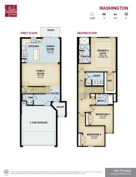 2D floor plan layout for the Washington by Park Square Residential in Liberty Station, Orange City, FL (Image 3). 2D floor plan layout for the Washington by Park Square Residential in Liberty Station, Orange City, FL (Image 3).
