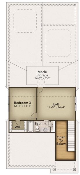 2D floor plan layout of this home in Terrapin, Leland, NC (Image 6). 2D floor plan layout of this home in Terrapin, Leland, NC (Image 6).