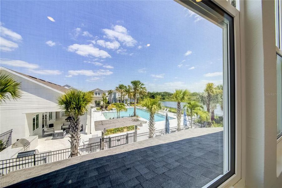 Exterior details and patio area of a home in Bungalow Walk at Lakewood Ranch, Sarasota (Image 3).