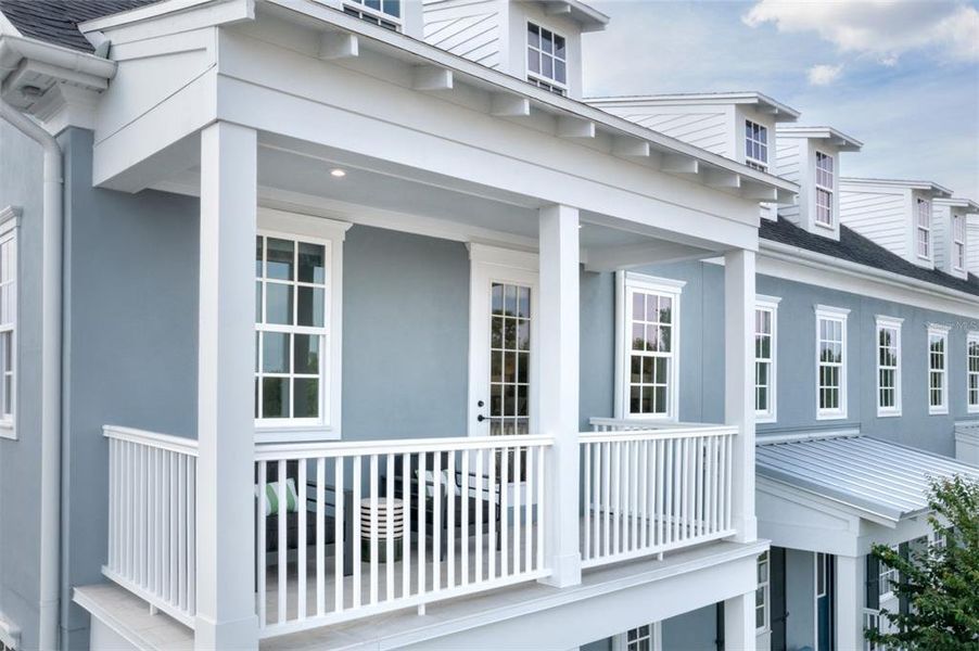 Exterior details and patio area of a home in Celebration - Island Village, Celebration (Image 3). Exterior details and patio area of a home in Celebration - Island Village, Celebration (Image 3).