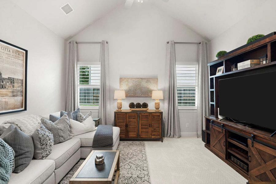 Bonus game room with cathedral ceilings Bonus game room with cathedral ceilings