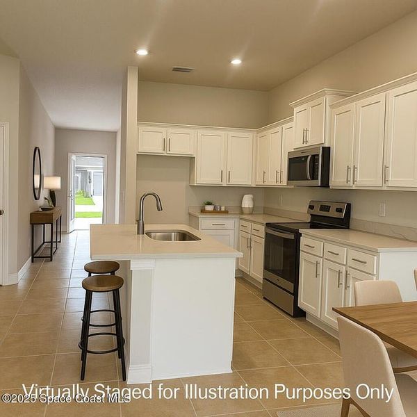 Furnished interior view inside a new home in St. John Preserve, Palm Bay (Image 3).