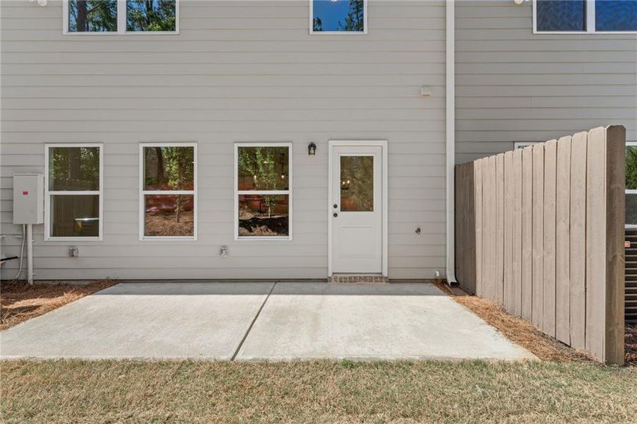 Exterior details and patio area of a home in Cherokee Township, Acworth (Image 3).