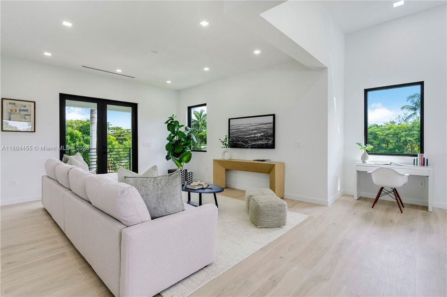 Furnished interior view inside a new home in , Miami (Image 11).