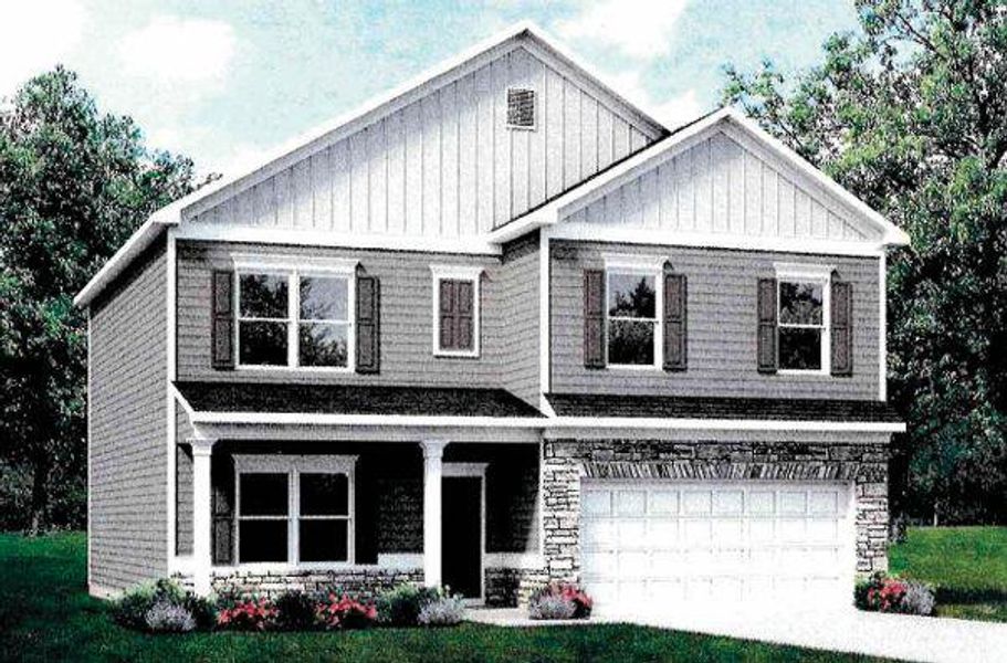 Front exterior of a new home in North Haven, Rome, GA, highlighting curb appeal (Image 1). Front exterior of a new home in North Haven, Rome, GA, highlighting curb appeal (Image 1).