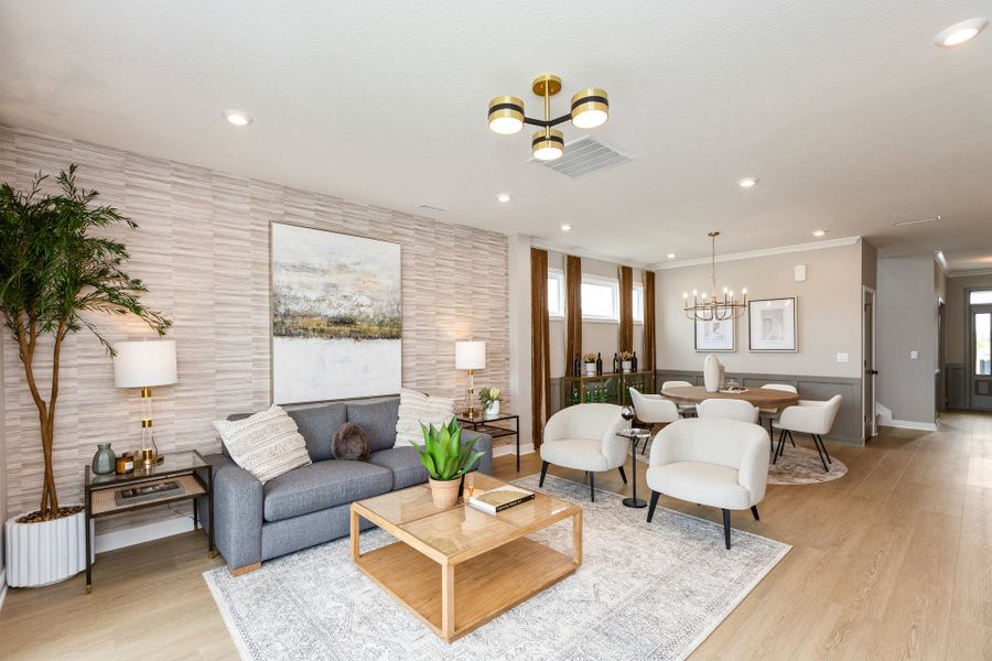Representative furnished interior of a home built from the Wilmington by Fischer Homes in Easton Park, Dallas (Image 38).