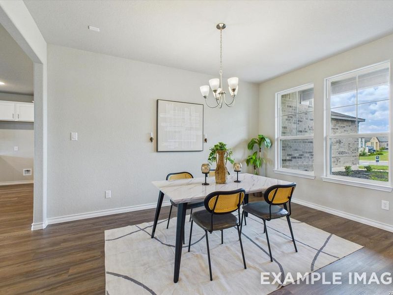 Furnished interior view inside a new home in Potranco Oaks, Castroville (Image 5). Furnished interior view inside a new home in Potranco Oaks, Castroville (Image 5).