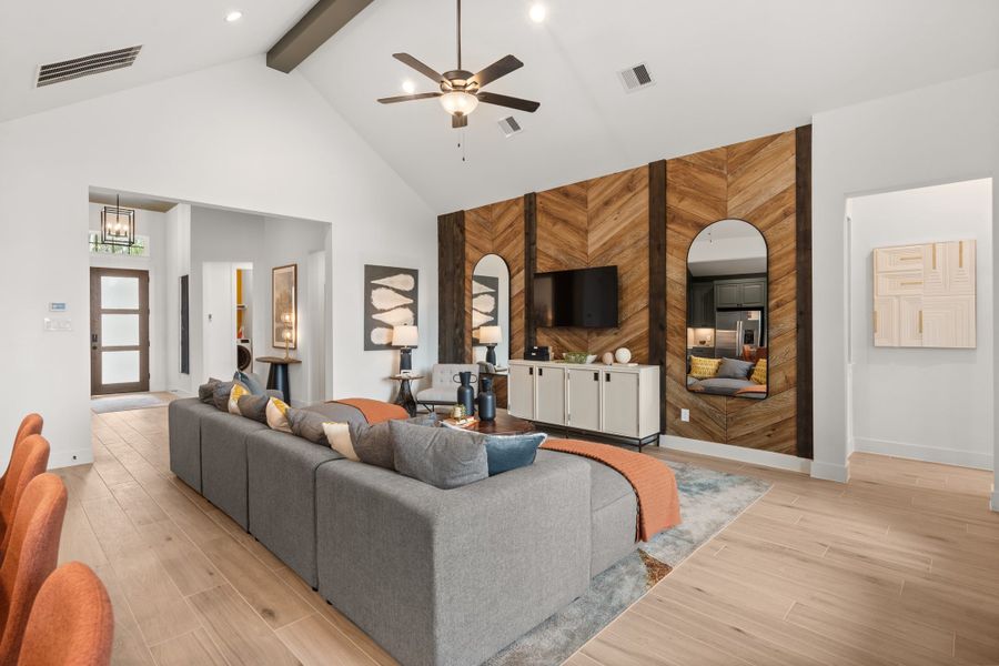 Furnished interior view inside a new home in The Highlands, Porter (Image 15). Furnished interior view inside a new home in The Highlands, Porter (Image 15).