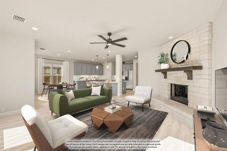 Furnished interior view inside a new home in Silo Mills, Joshua (Image 6).