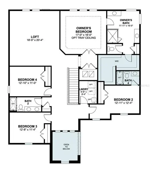 2D floor plan layout of this home in Wolf Lake Ranch, Apopka, FL (Image 3). 2D floor plan layout of this home in Wolf Lake Ranch, Apopka, FL (Image 3).