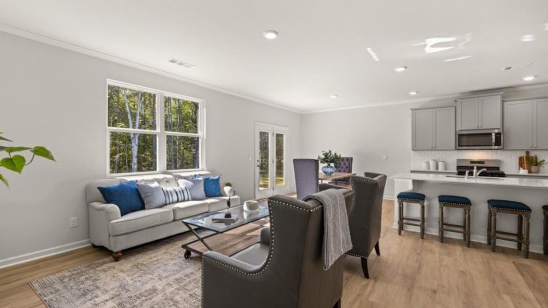 Furnished interior view inside a new home in Hamptons at Riverwood South, Dallas (Image 5).